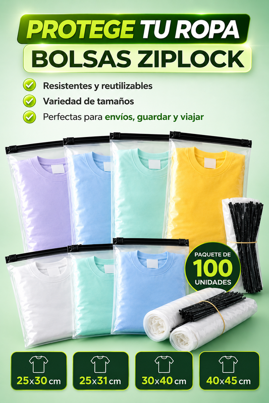 Bolsas Ziplock Con Cierre Zipper